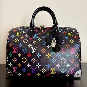 Louis Vuitton x Takashi Murakami Speedy Soft 30 black multicolor